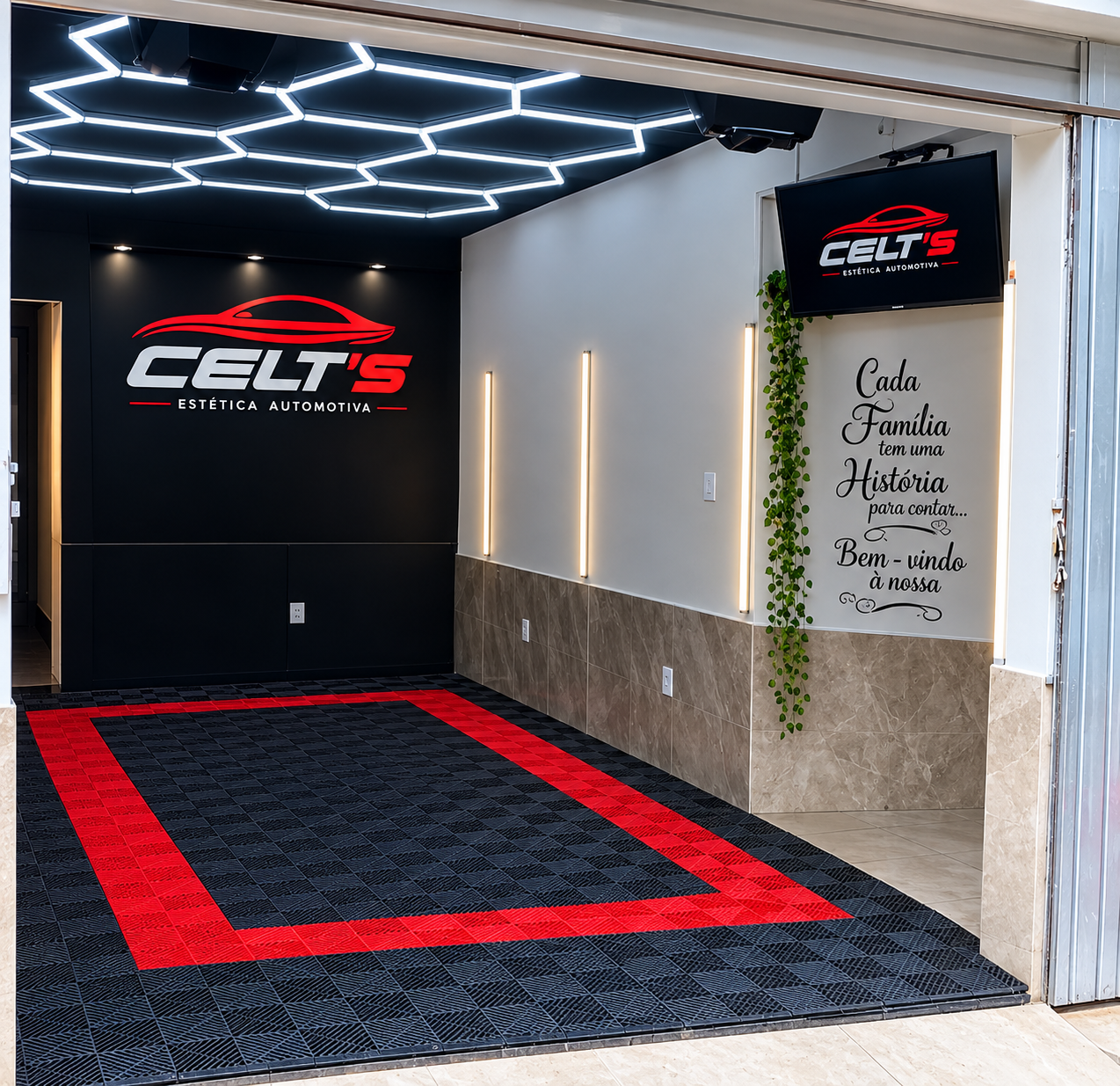 Estrutura da garagem Celt's